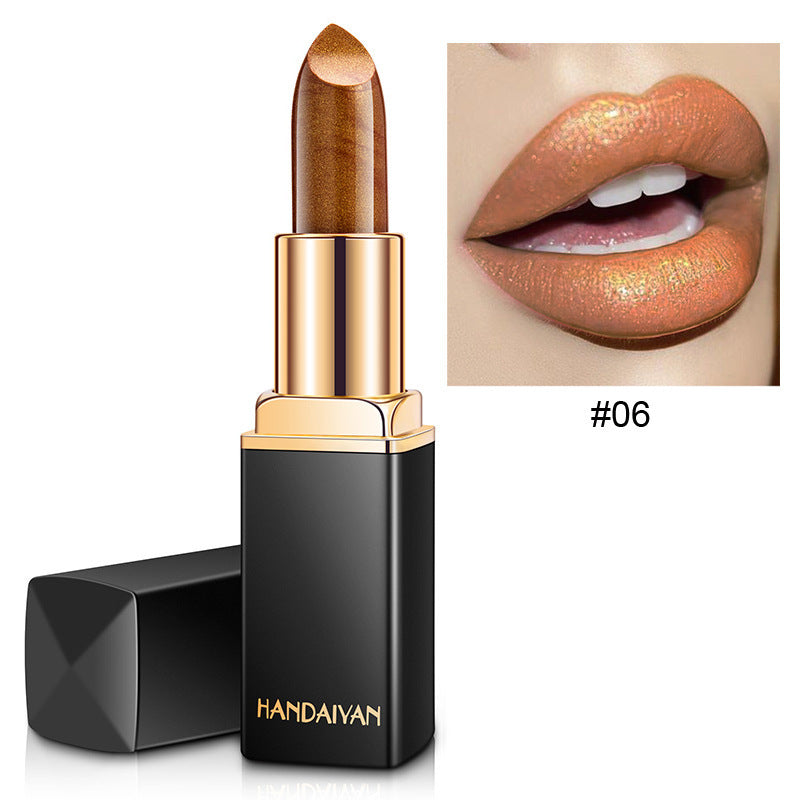 Shiny Metallic Color-Changing Lipstick
