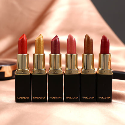 Shiny Metallic Color-Changing Lipstick
