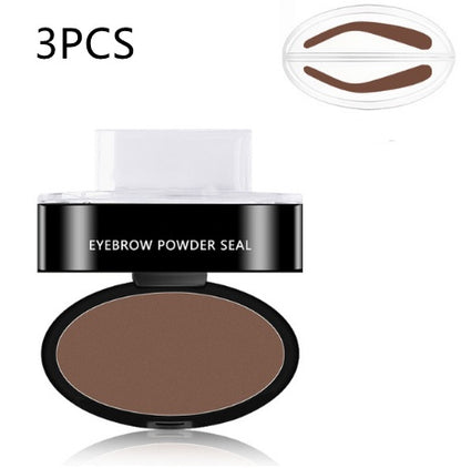 Eyebrow Powder Stamp Tint Stencil Kit Cosmetics Professional Makeup 