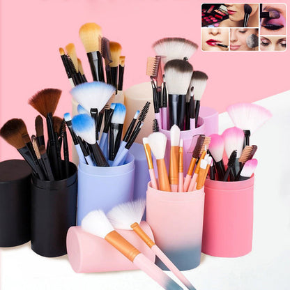 12pcs Makeup Brush Set for Face & Eyes