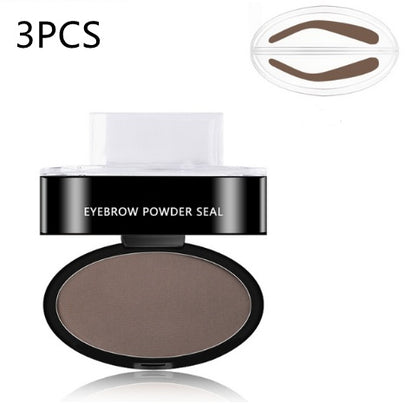 Eyebrow Powder Stamp Tint Stencil Kit Cosmetics Professional Makeup 