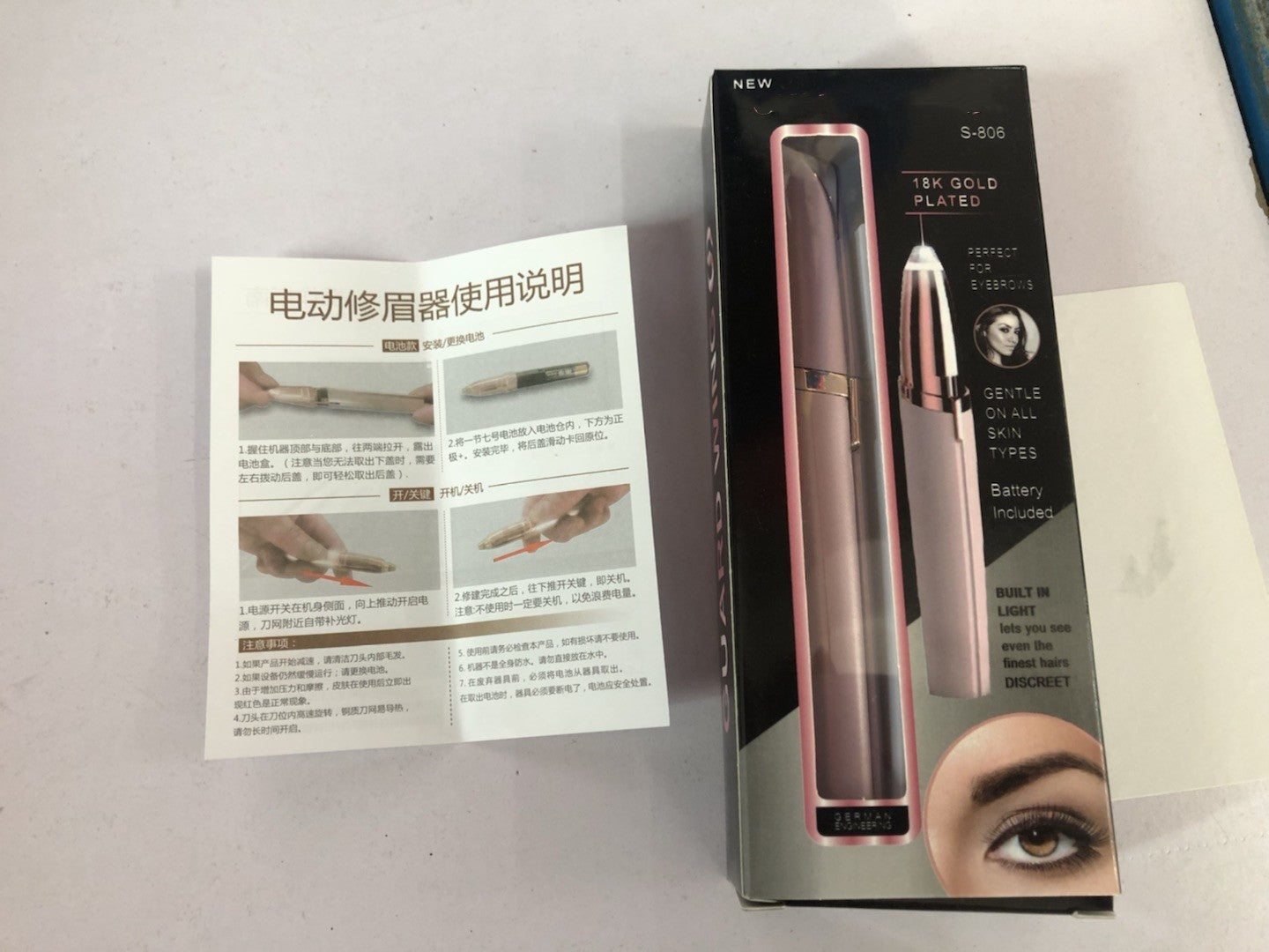 Mini Electric Eyebrow Trimmer Pen